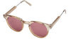 clear tan spitfire sunglasses with pink lenses