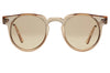Tan transparent spitfire teddy boy sunglasses with tan lenses