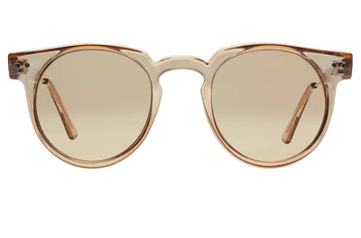 Tan transparent spitfire teddy boy sunglasses with tan lenses