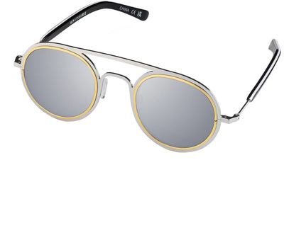 Spitfire Tipton Sunglasses -Silver/Gold/Silver Mirror