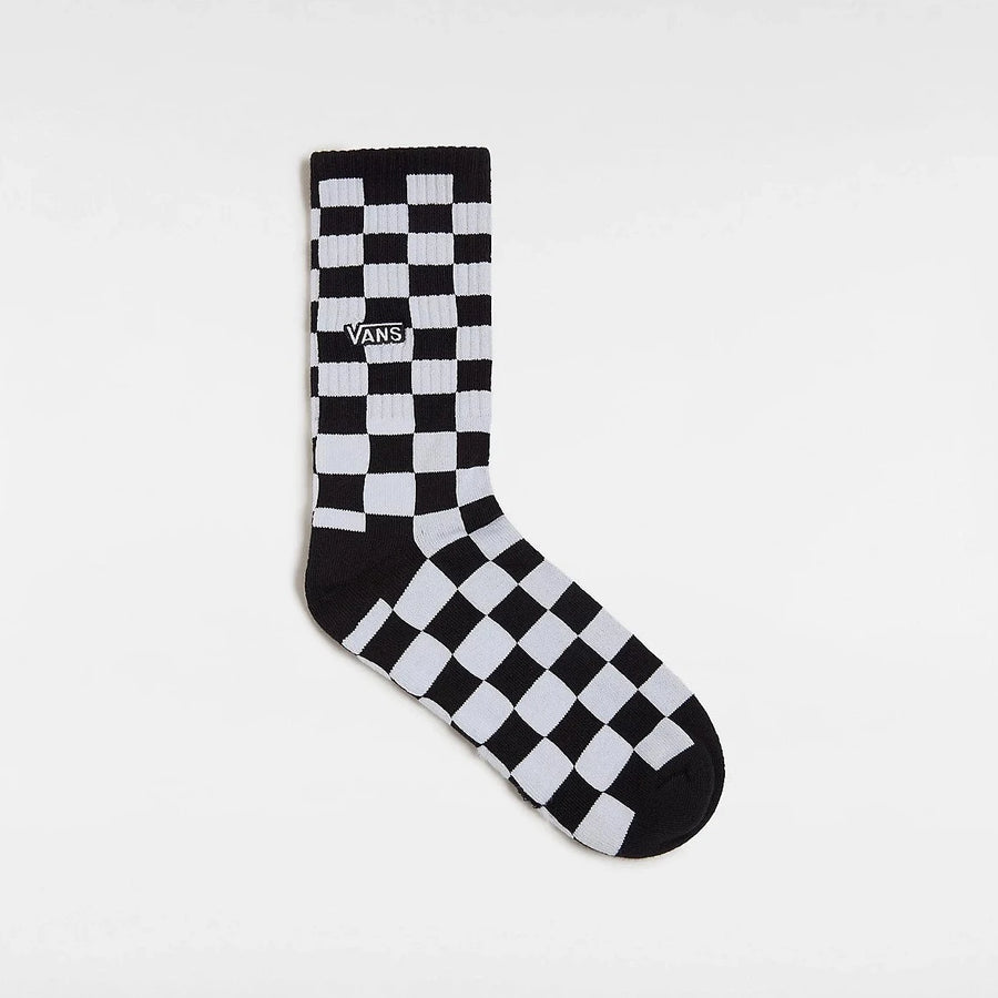 Black-and-white checkered Vans socks.