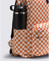 orange and white vans checkerboard backpack