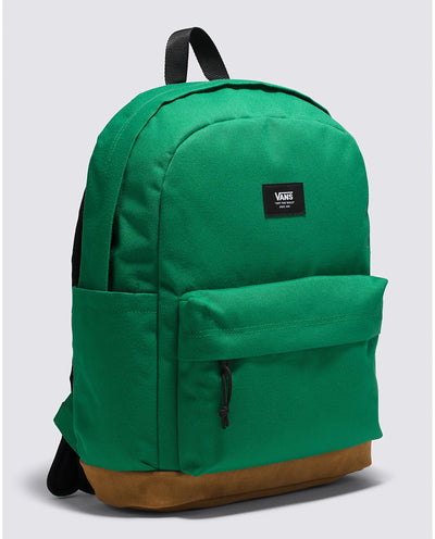 green vans old skool backpack with brown bottom