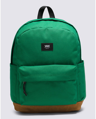 green vans old skool backpack with brown bottom