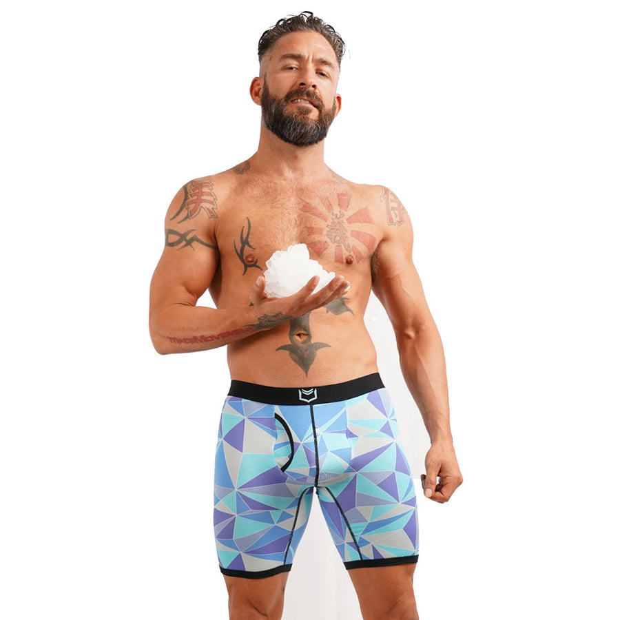 SHEATH V Iceberg Men's 8" Sports Performance Boxer Brief