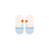 women's white, blue and red stance tab ankle socks