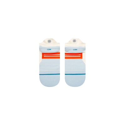 women's white, blue and red stance tab ankle socks