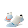 women's white, blue and red stance tab ankle socks