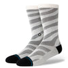 black and grey striped butterblend women's stance socks