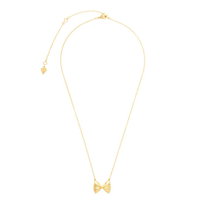 Wanderlust + Co. Bow Tie Pasta Gold Necklace