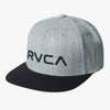 RVCA Twill Snapback II - Heather Grey/Black