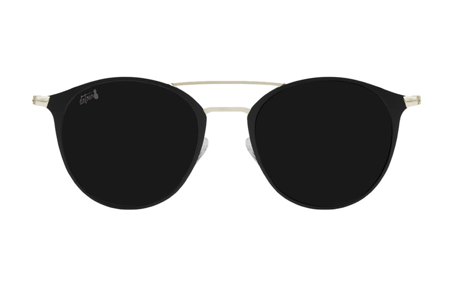 Black/Gold - Jet Black Lens Polarized - Ocean Ave