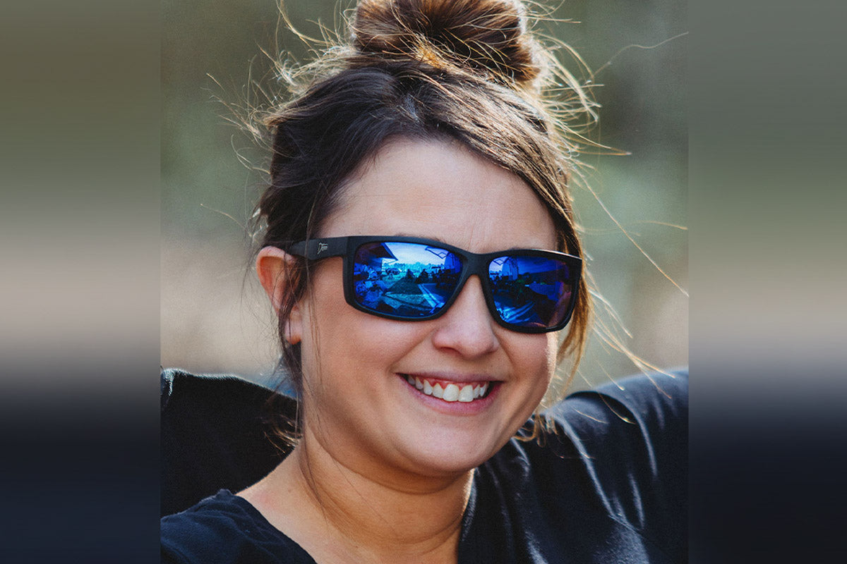 Breach - Matte Black - Deep Blue Polarized ANSI Z87+