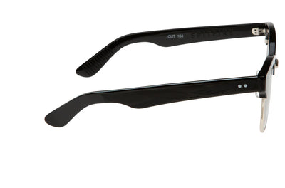 spitfire cut 104 sunglasses with black frame and black lenses