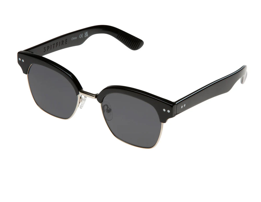 spitfire cut 104 sunglasses with black frame and black lenses