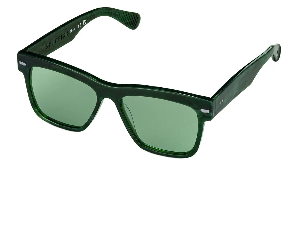 green optical grade sunglasses with green lenses