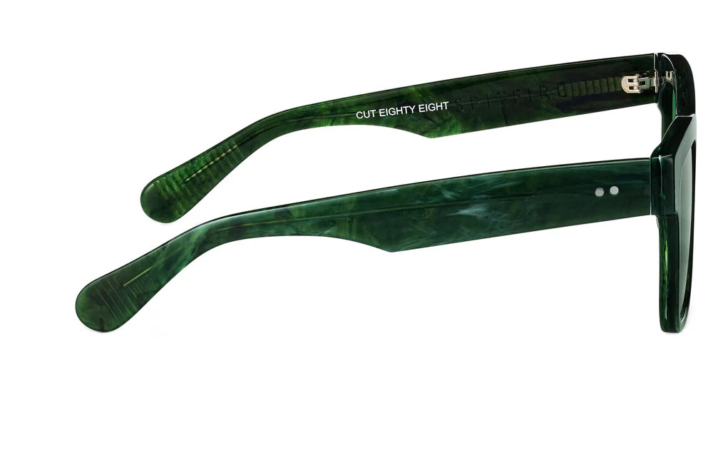green optical grade sunglasses with green lenses