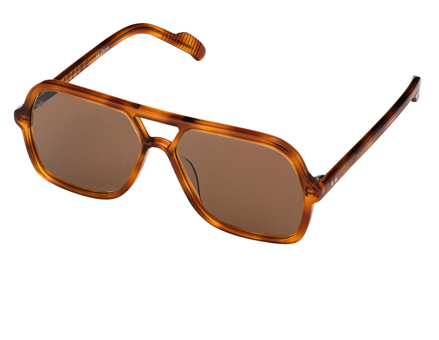 brown tortoise shell spitfire sunglasses with brown lenses