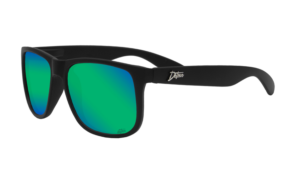 Eminence - Matte Black - Green Lens Polarized