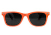 orange glassy and fender sunglasses colab with black lenses and pau ferro wood arms