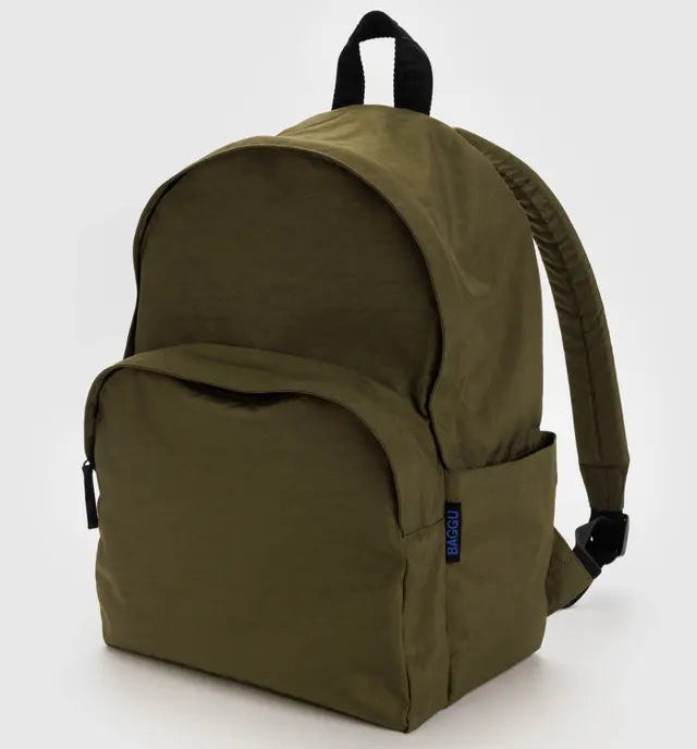 brown green baggu large nylon backpack