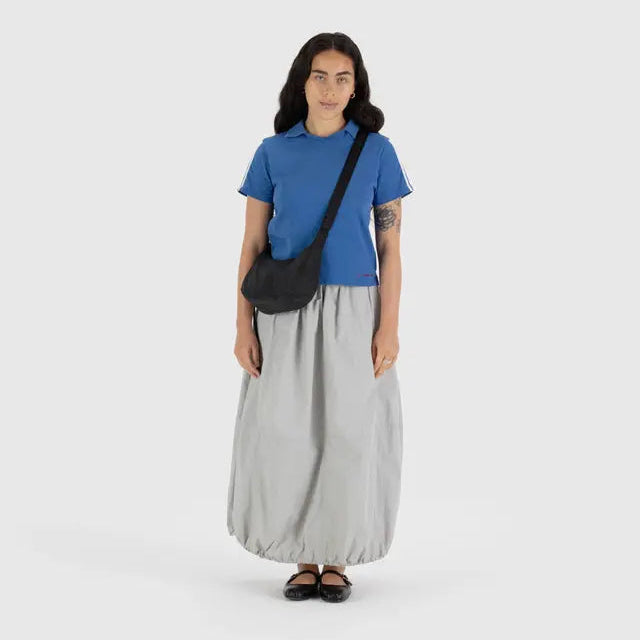 Baggu Small Nylon Crescent Bag in black