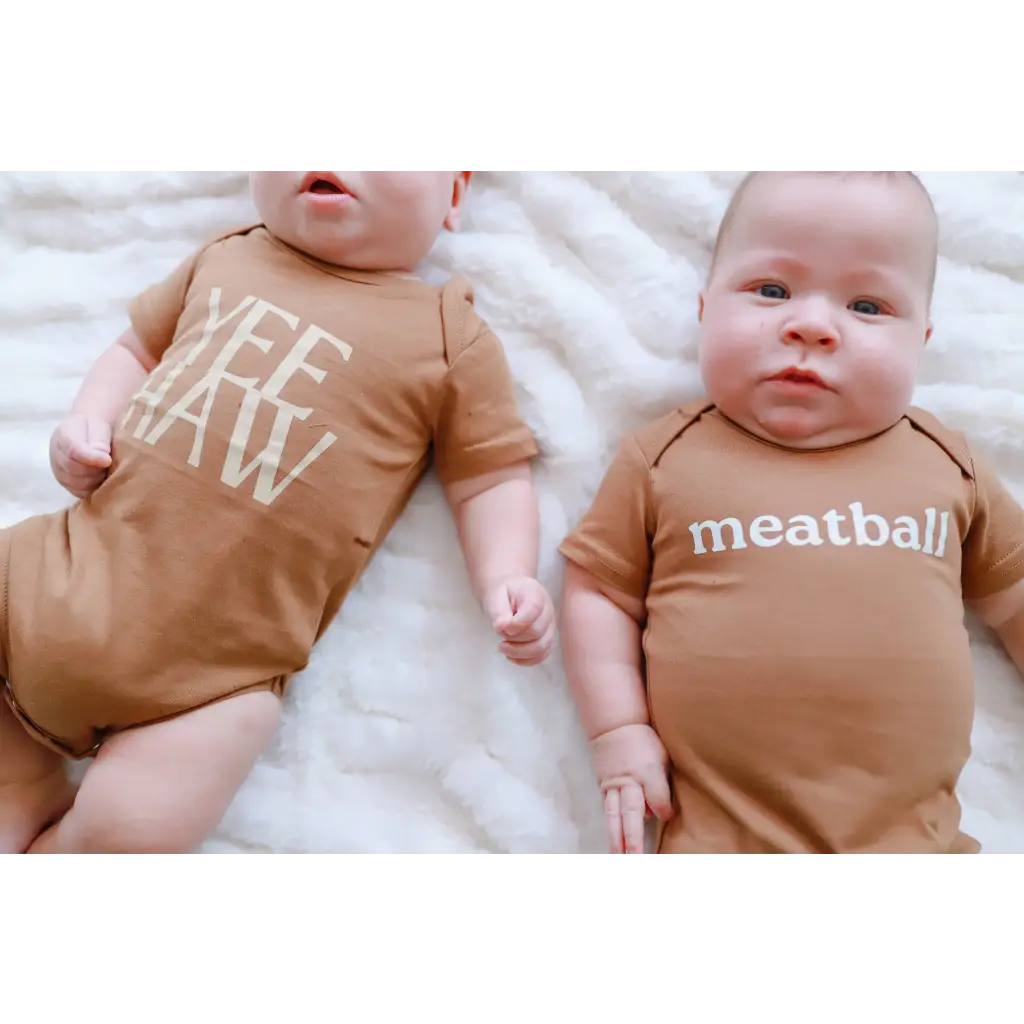 Meatball Organic Cotton Baby Onesie