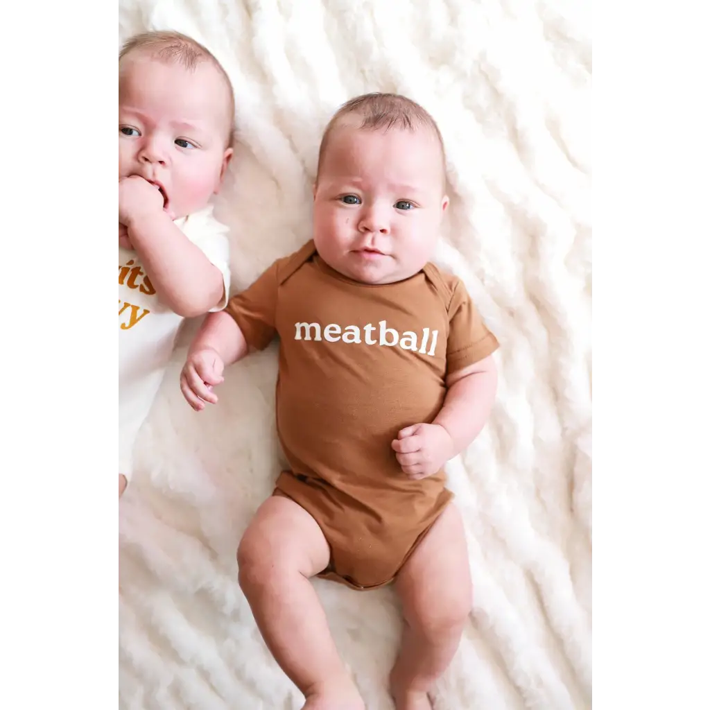 Meatball Organic Cotton Baby Onesie