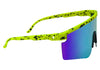 Glassy Mojave Polarized Sunglasses - Lime/Blue Mirror