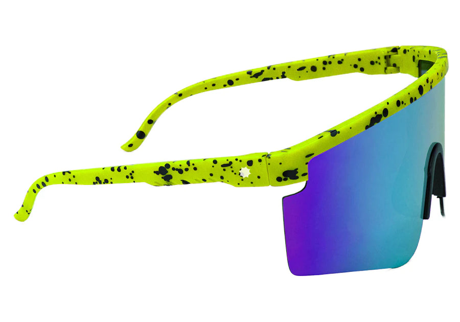Glassy Mojave Polarized Sunglasses - Lime/Blue Mirror
