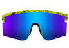 Glassy Mojave Polarized Sunglasses - Lime/Blue Mirror