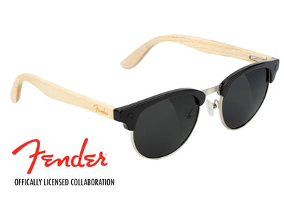 Glassy Fender x Morrison Polarized Sunglasses Colab - Black/Maple