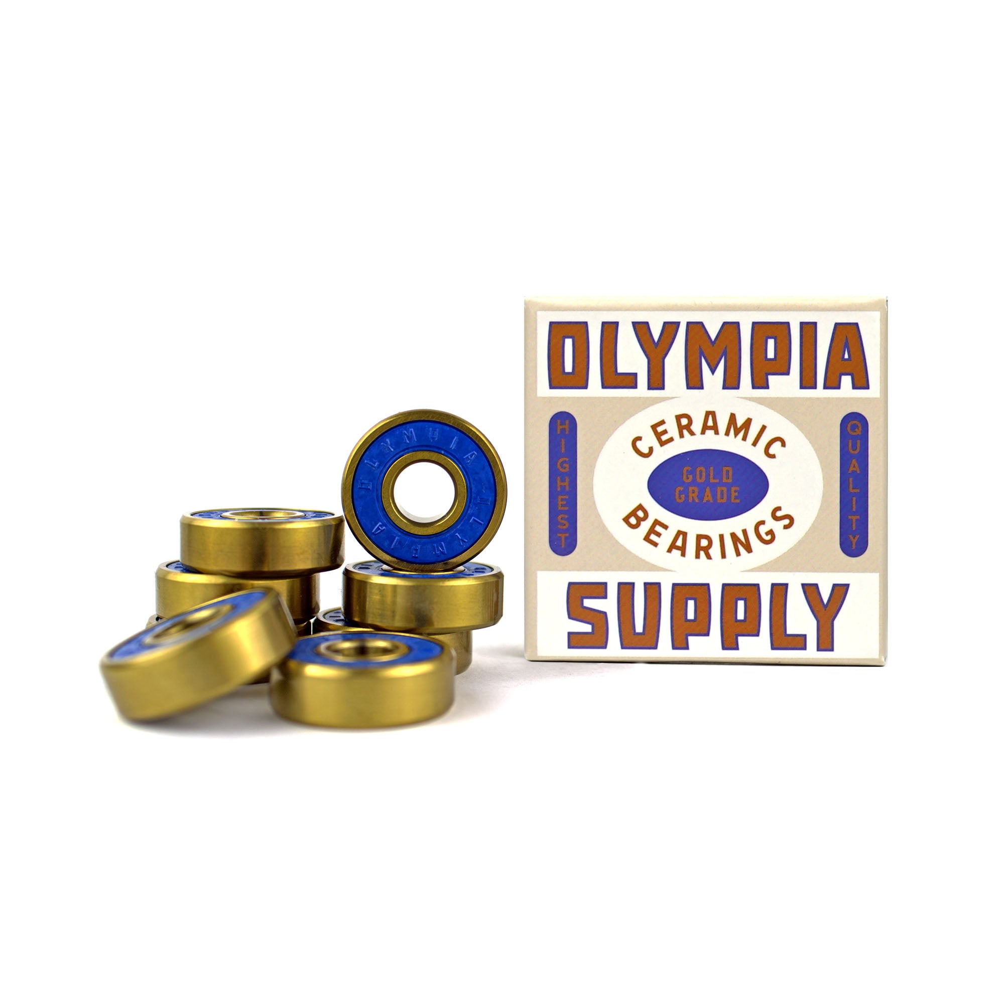 olympia supply co ceramic gold grade skateboard bearings
