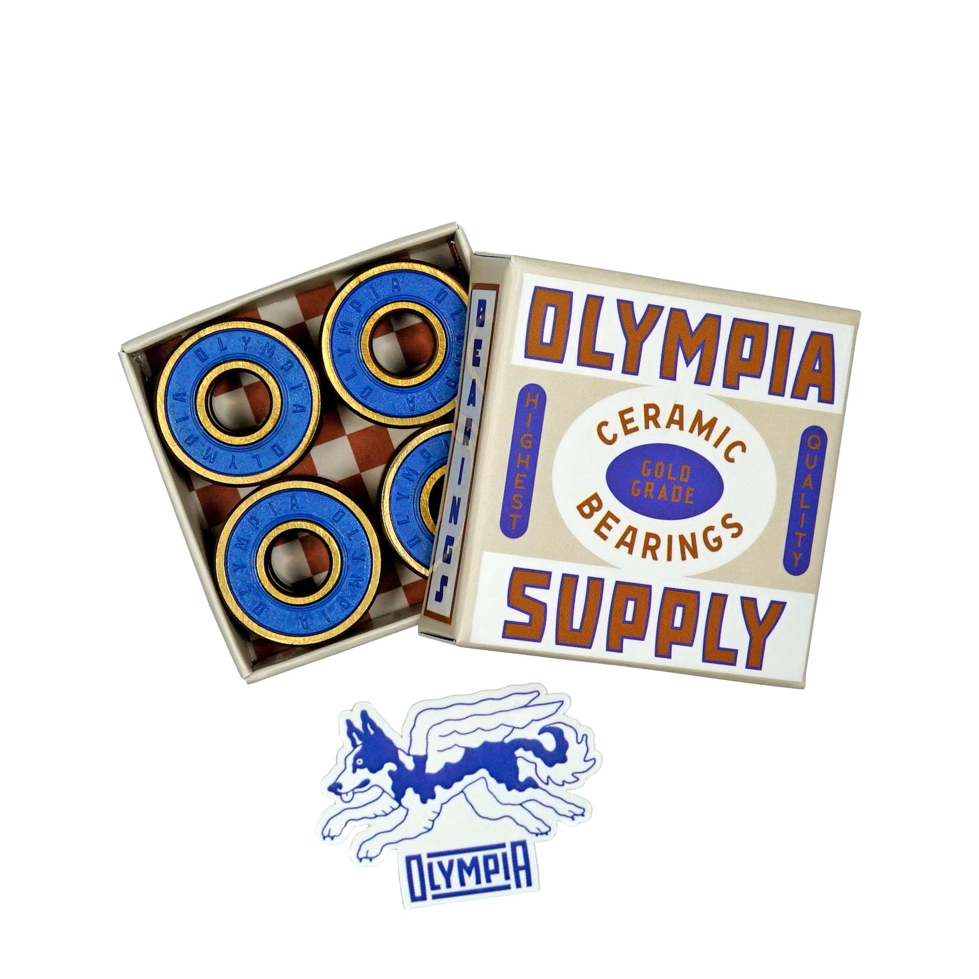 olympia supply co ceramic gold grade skateboard bearings