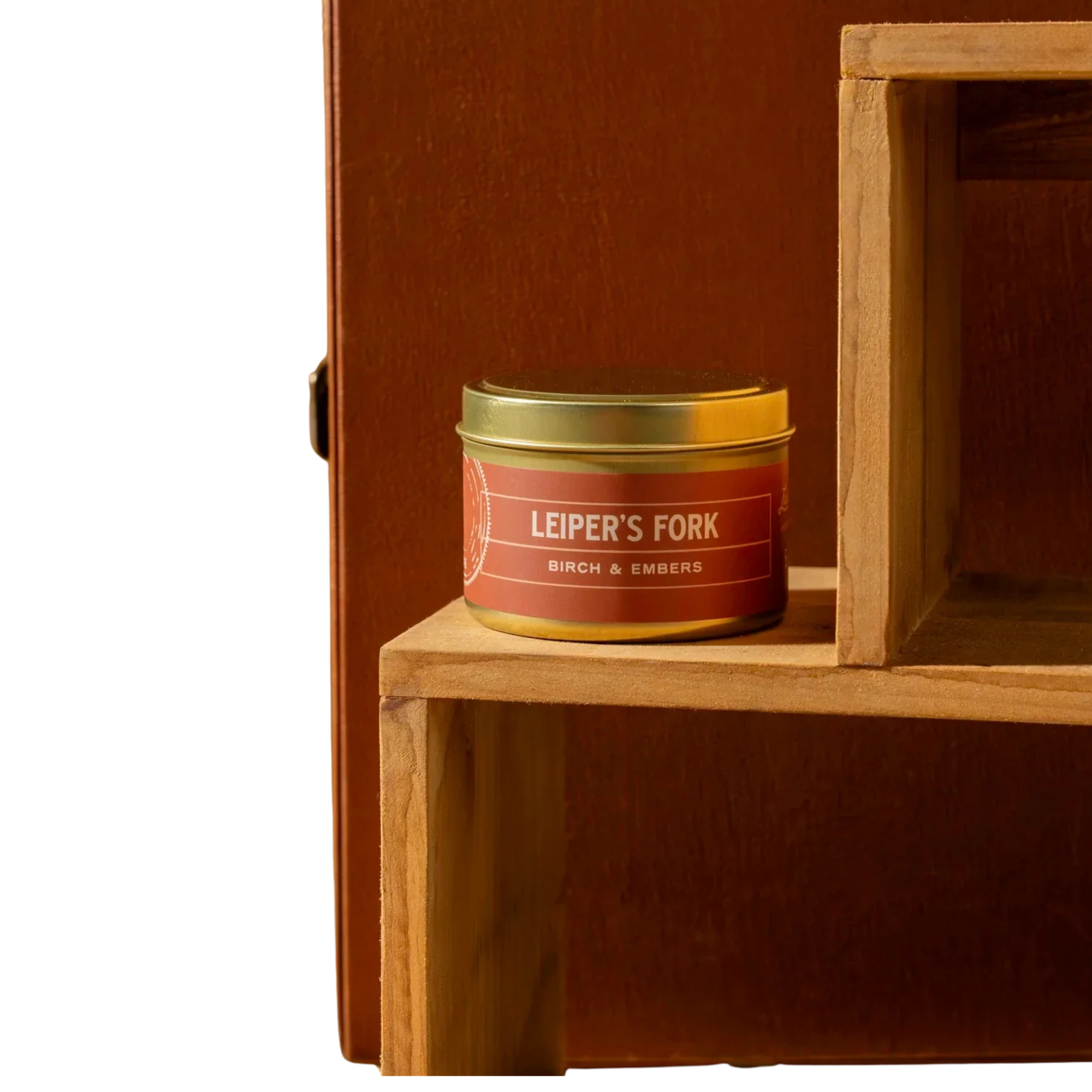 scent library by laurel merchantile Candle with leipers fork label on a white background