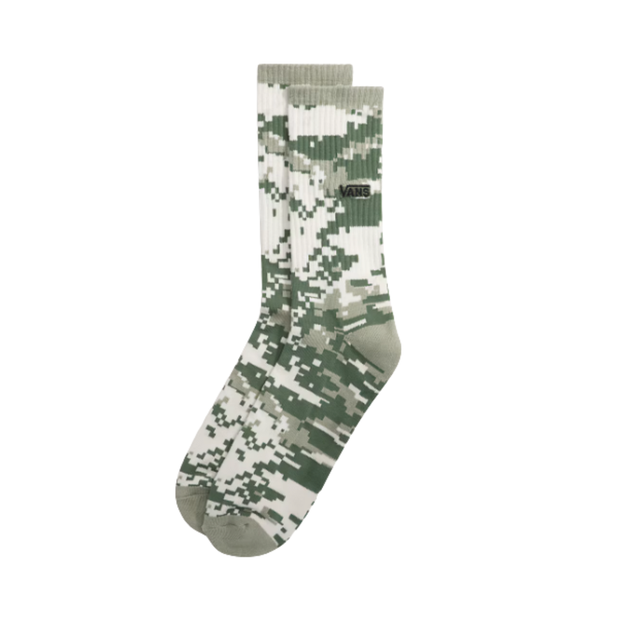 Digital camouflage vans downing sock on a white background