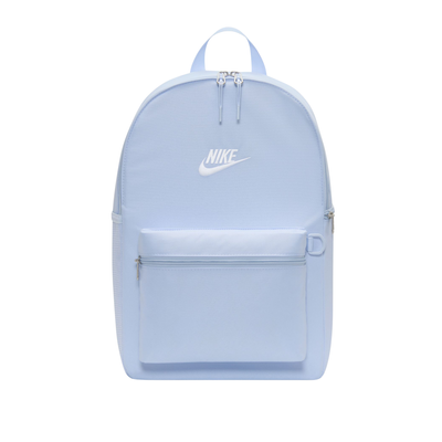 Light blue backpack with Nike logo on a white background