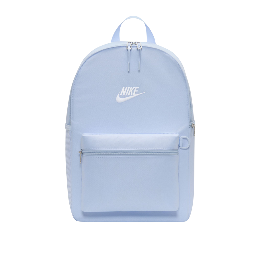 Light blue backpack with Nike logo on a white background