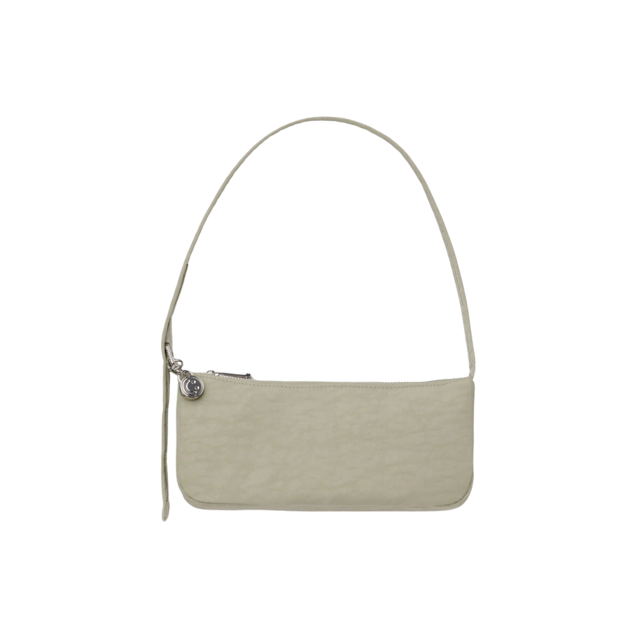 light green baggu handbag with a strap on a white background