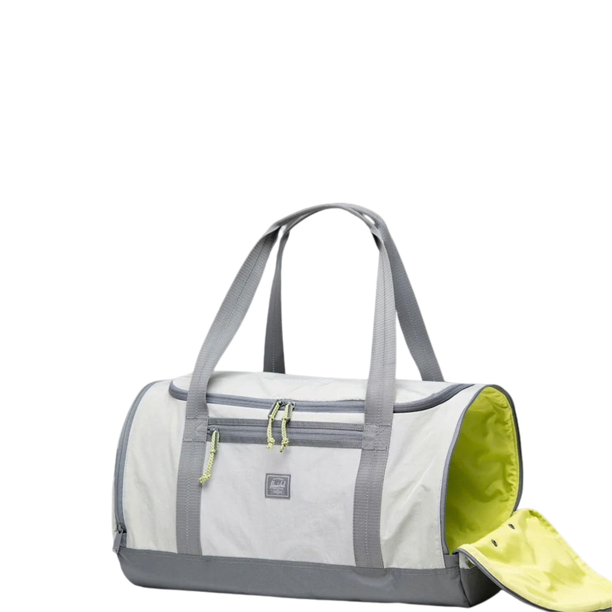 tone tone grey herschel ripstone kaine duffle bag on a white background