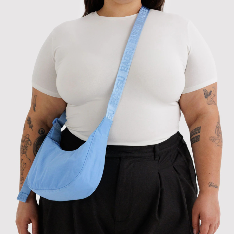 Baggu Small Nylon Crescent Bag - Piscine