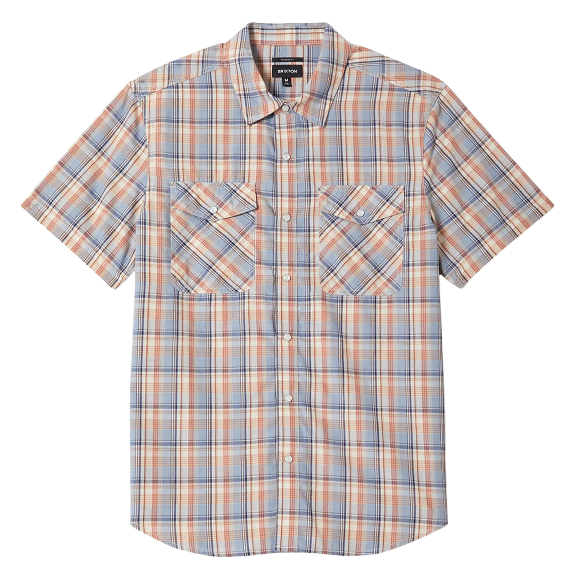 men's plaid brixton breezy wayne short sleeve shir