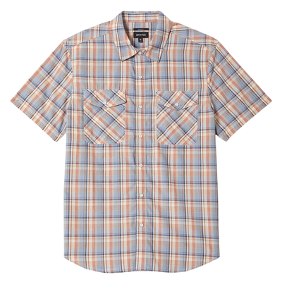 men's plaid brixton breezy wayne short sleeve shir