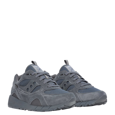 all Gray men's saucony shadow 6000 sneaker with gore-tex on a white background