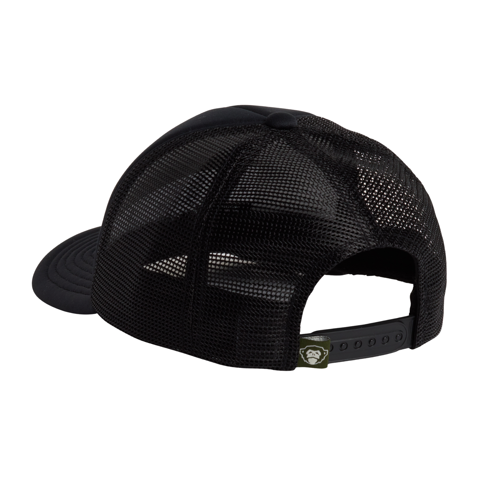 A black trucker hat with a curved brim and black mesh back panels, featuring a gold embroidered logo on the front that reads 'Hower Bros' with 'Welcome to Hower County, Austin, TX' below it.