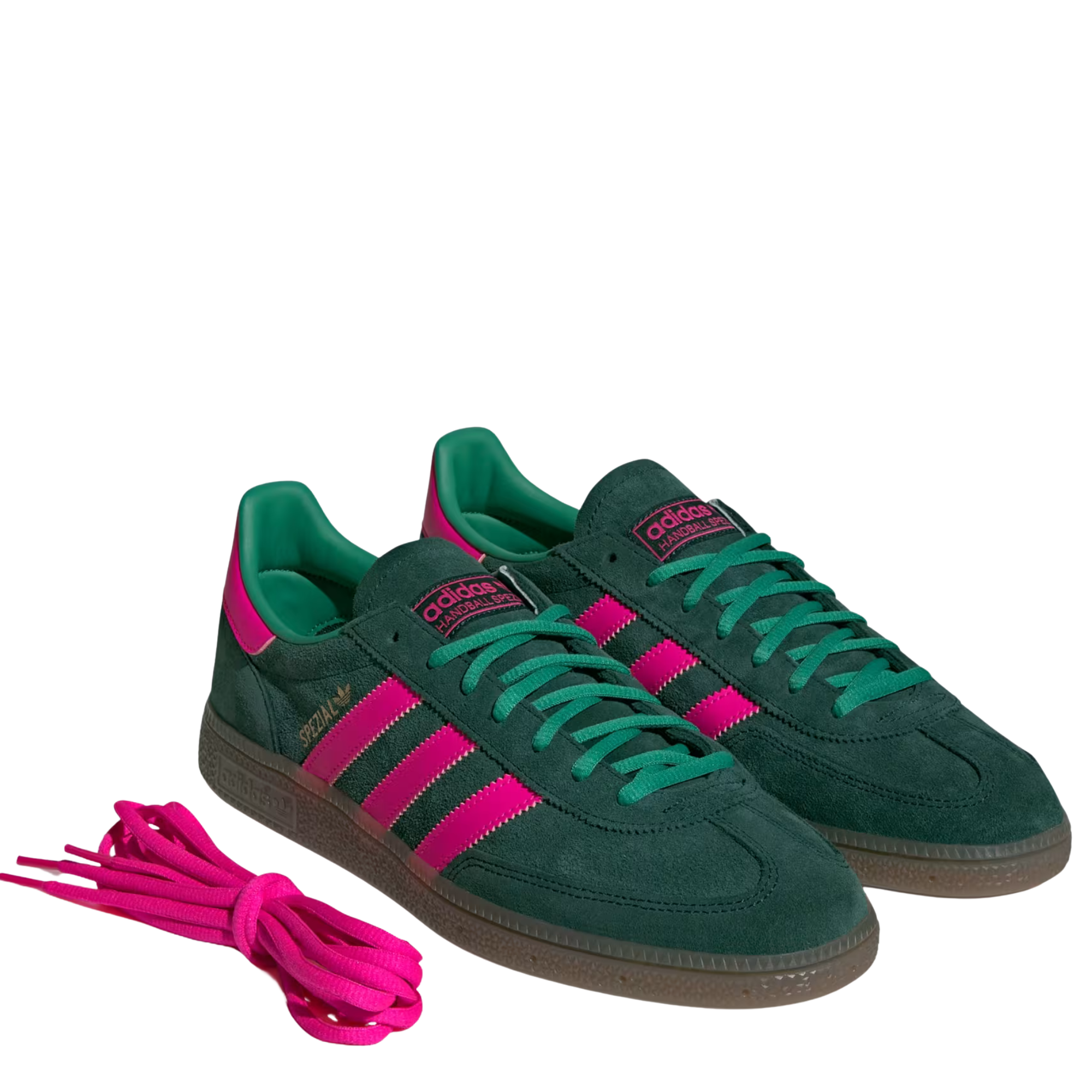 green adidas women's special in green wih pink wtripeeq