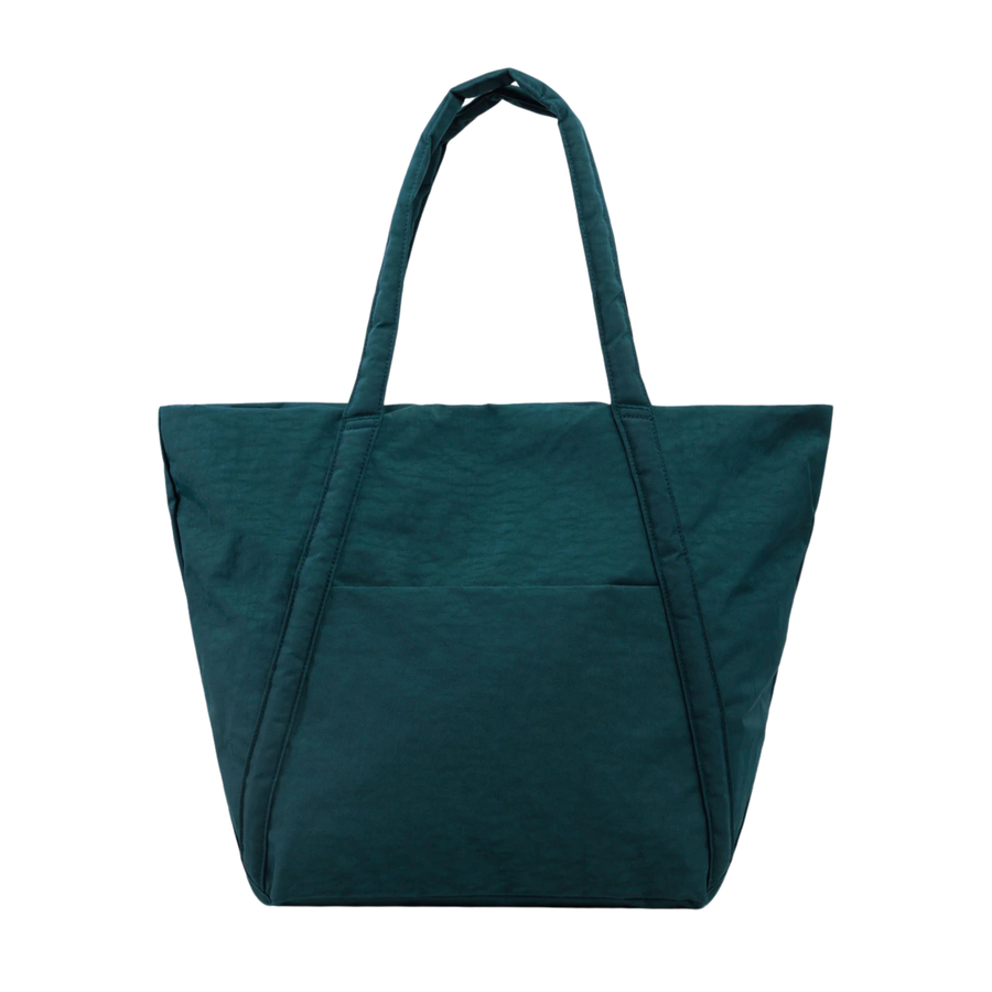 Green baggu cloud tote bag on a white background