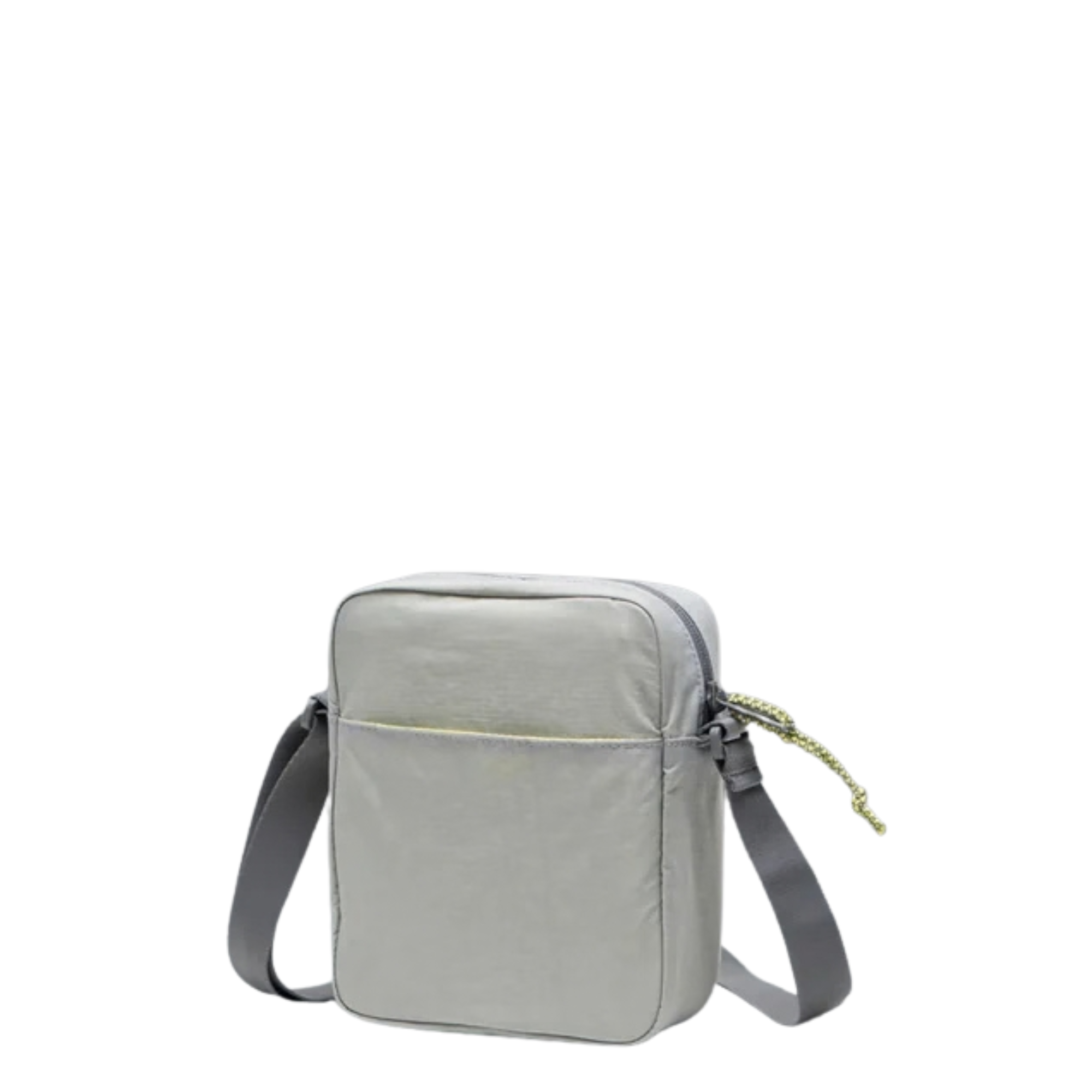 grey reflective herschel ripstop heritage crossbody bag on a white background