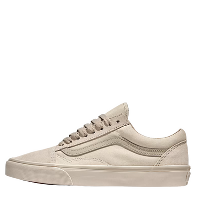 Beige vans women's old skool sneaker on a white background