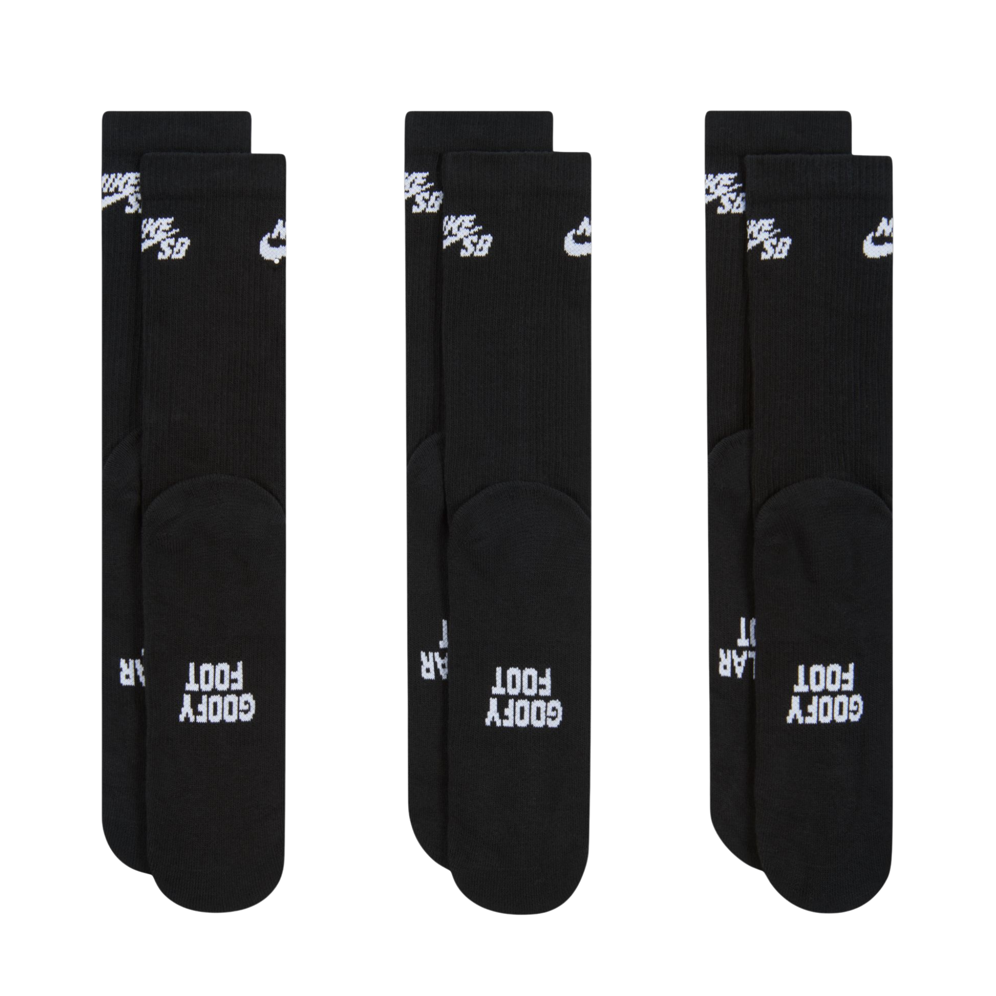 black nike sb skateboard sock 3 pack